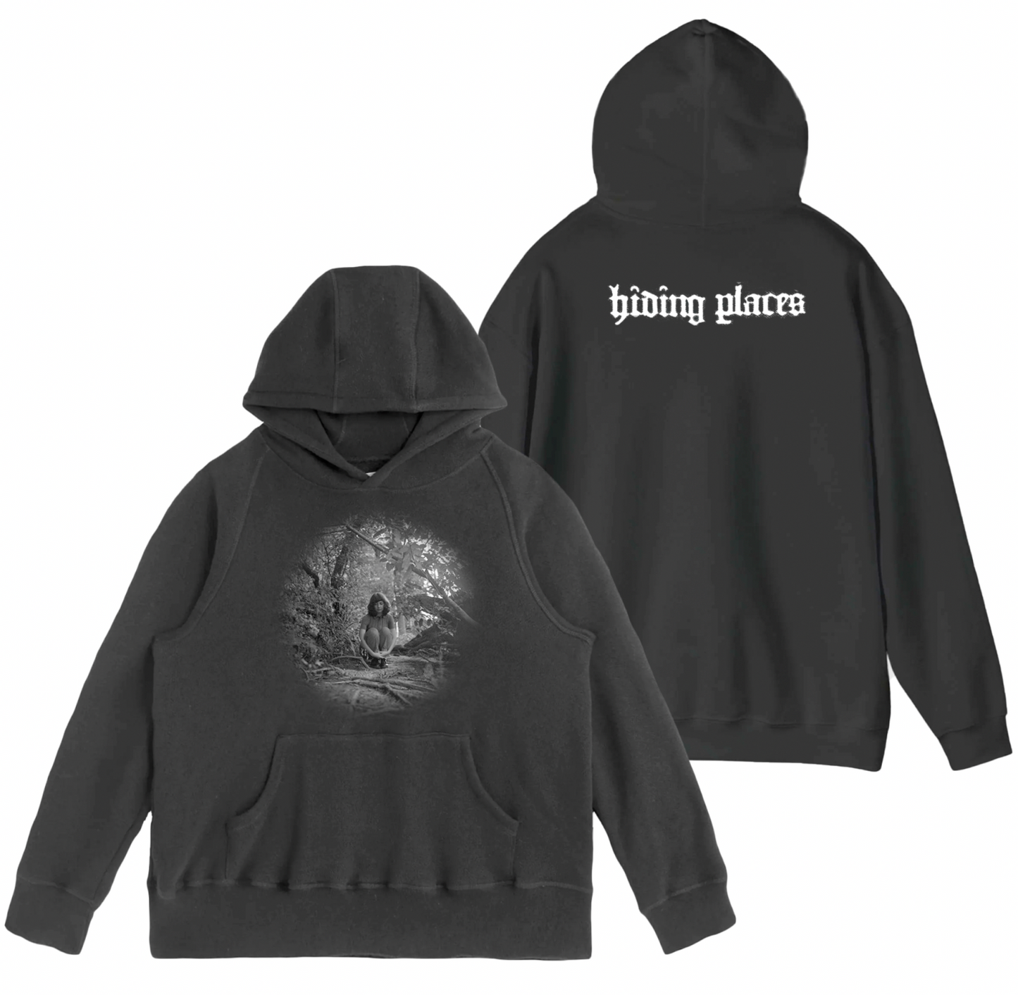 Hiding Places - Black Hoodie